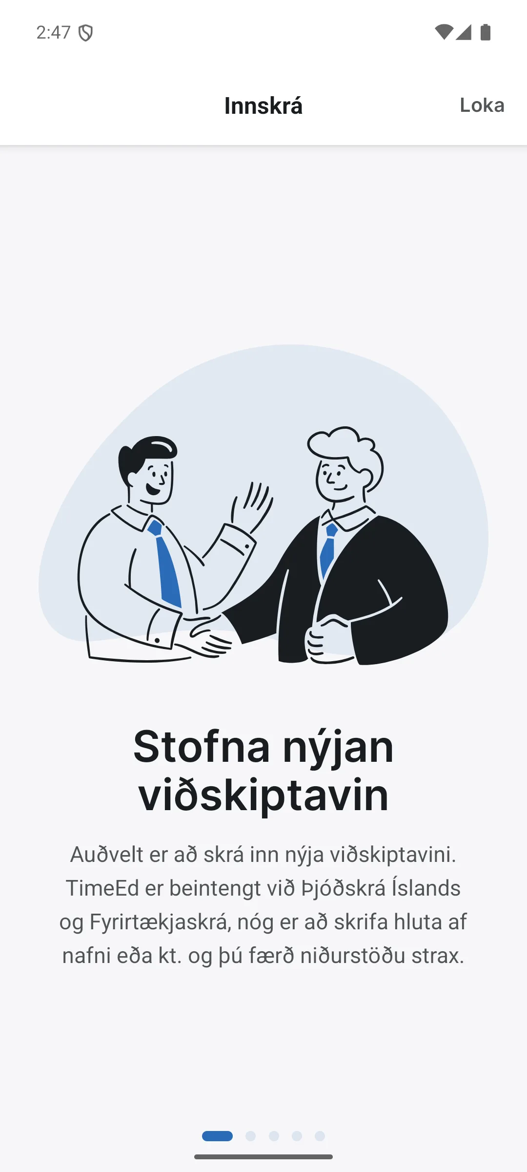 Kynningarskjár 1 af 4