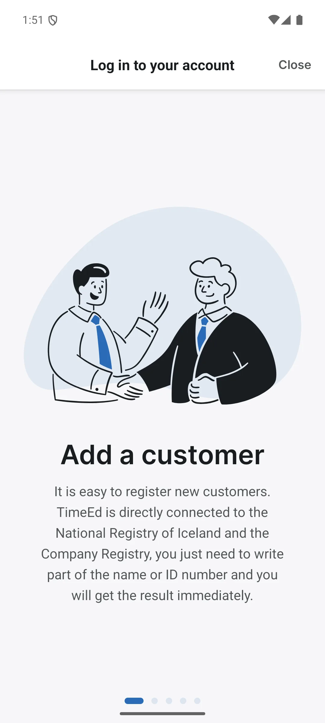 Intro screen 1 of 4