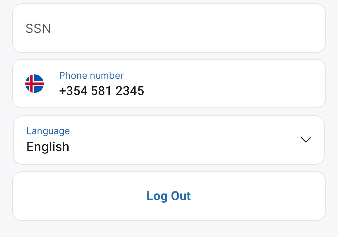 Sign out at the bottom of the profile screen
