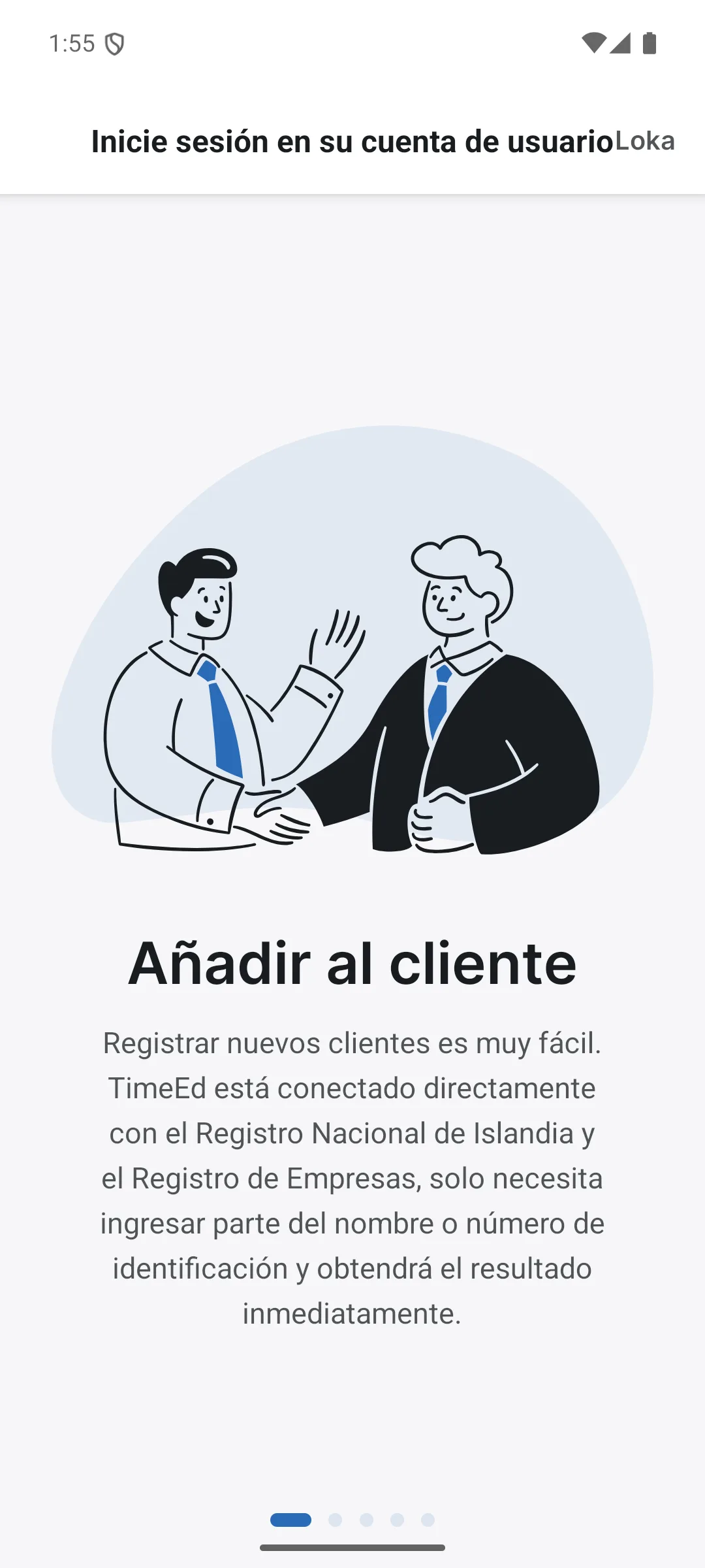 Pantalla de introducción 1 de 4