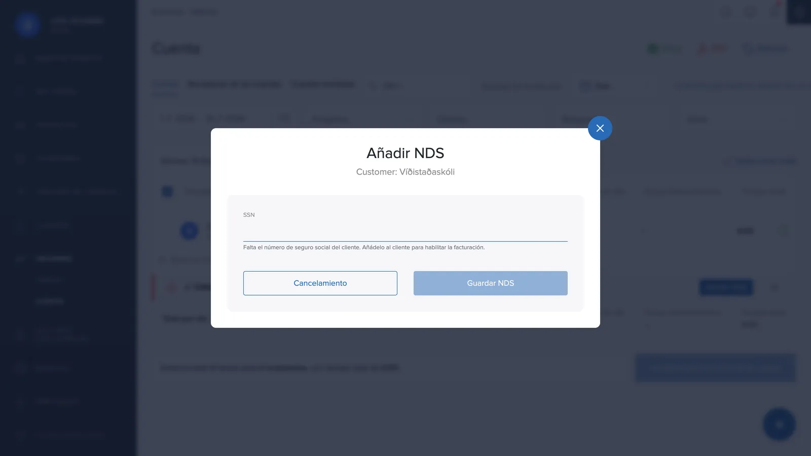 Añadir número de identificación