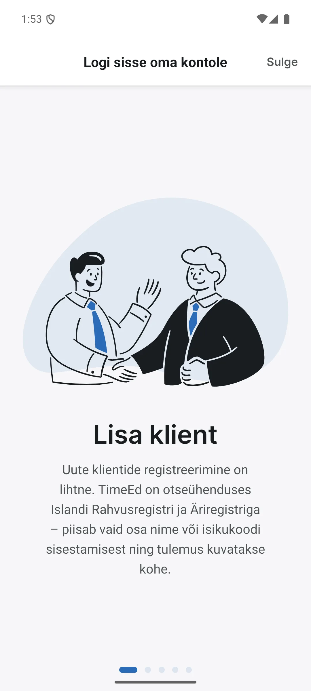 Tutvustusekraan 1/4