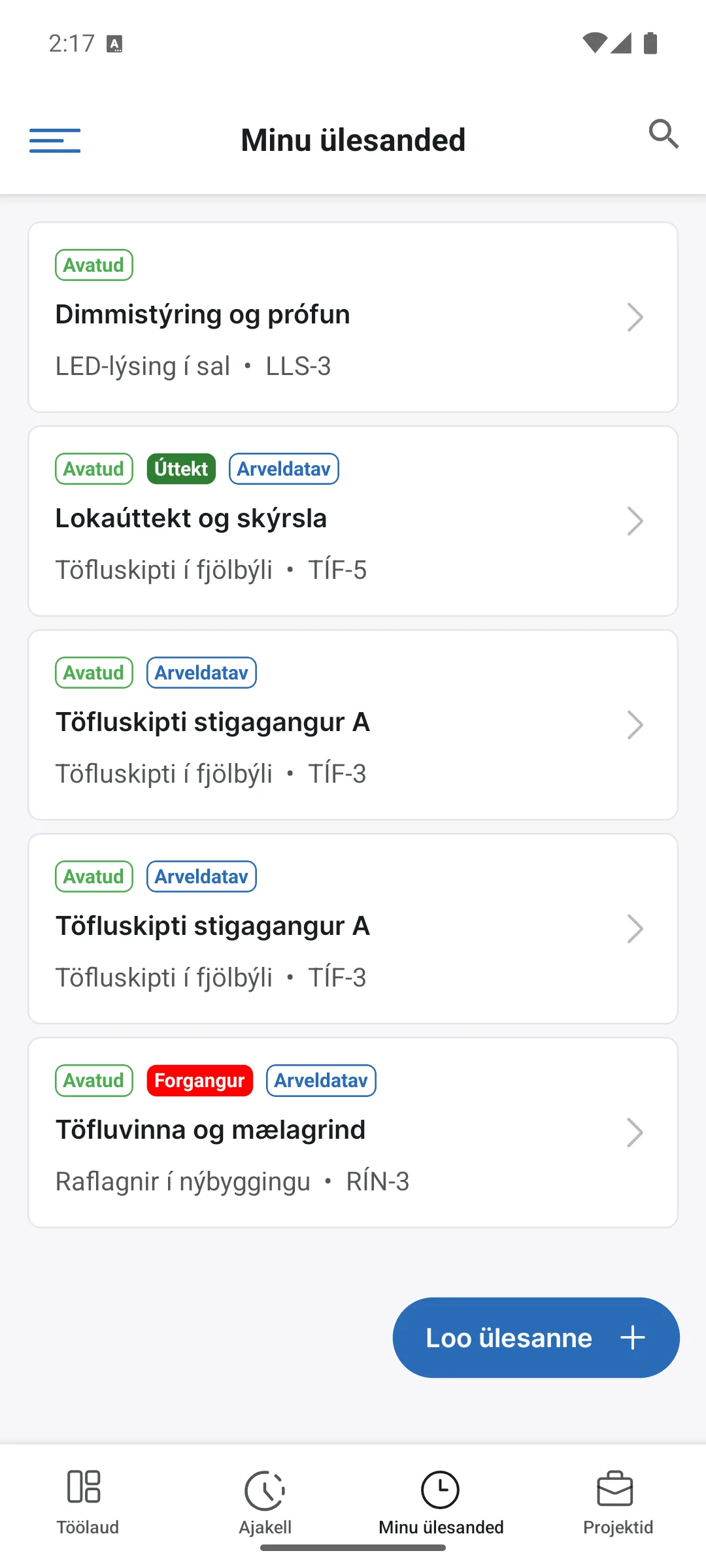 Minu ülesanded äpis