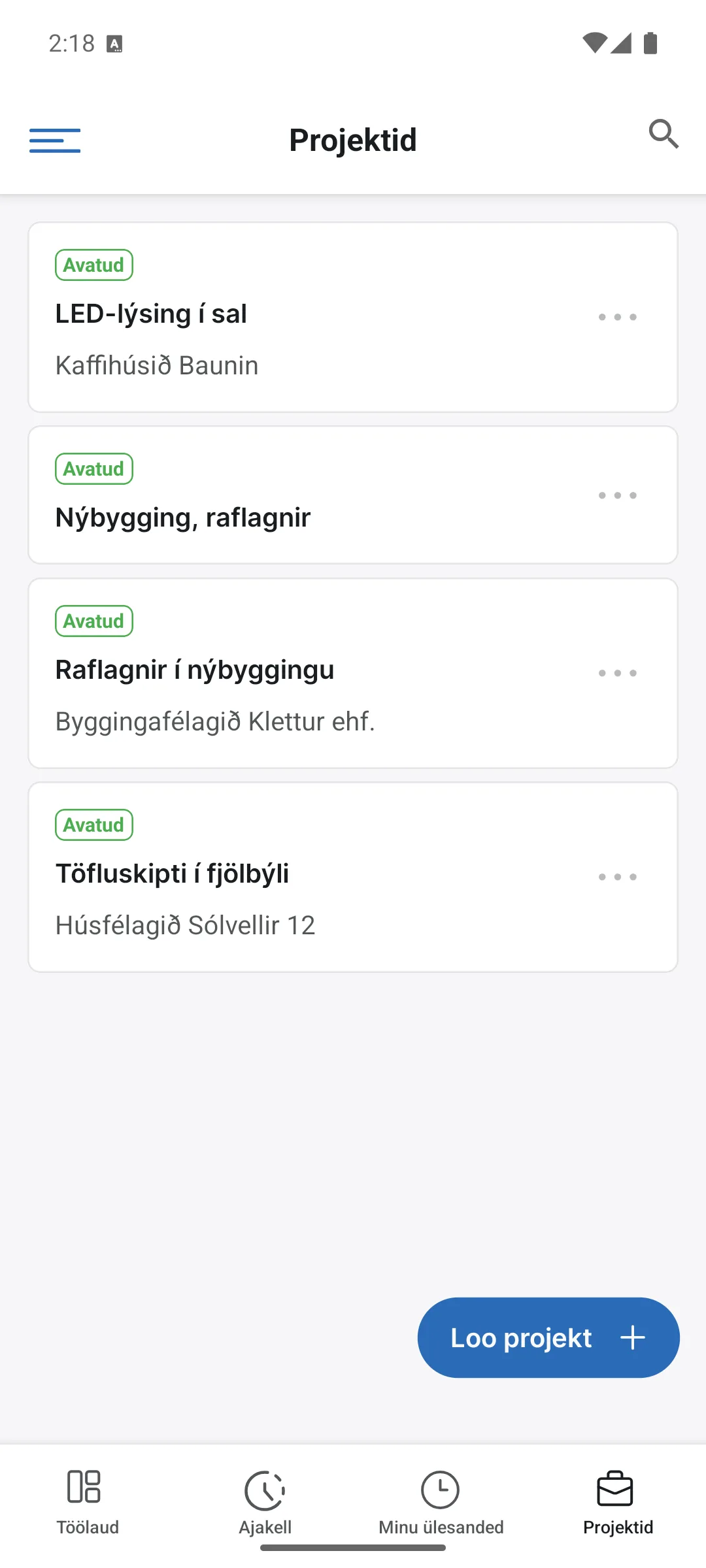 Projektid äpis