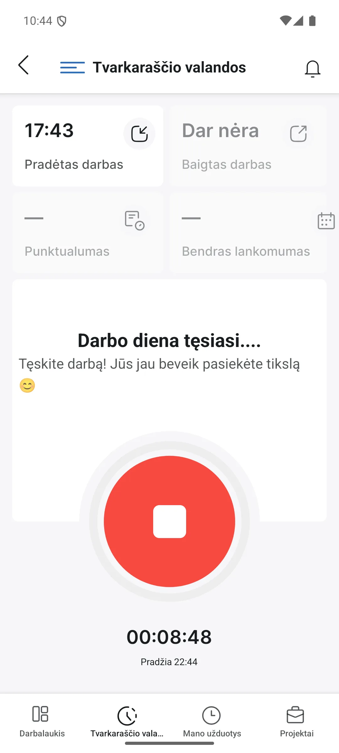 Veikiantis laiko laikrodis