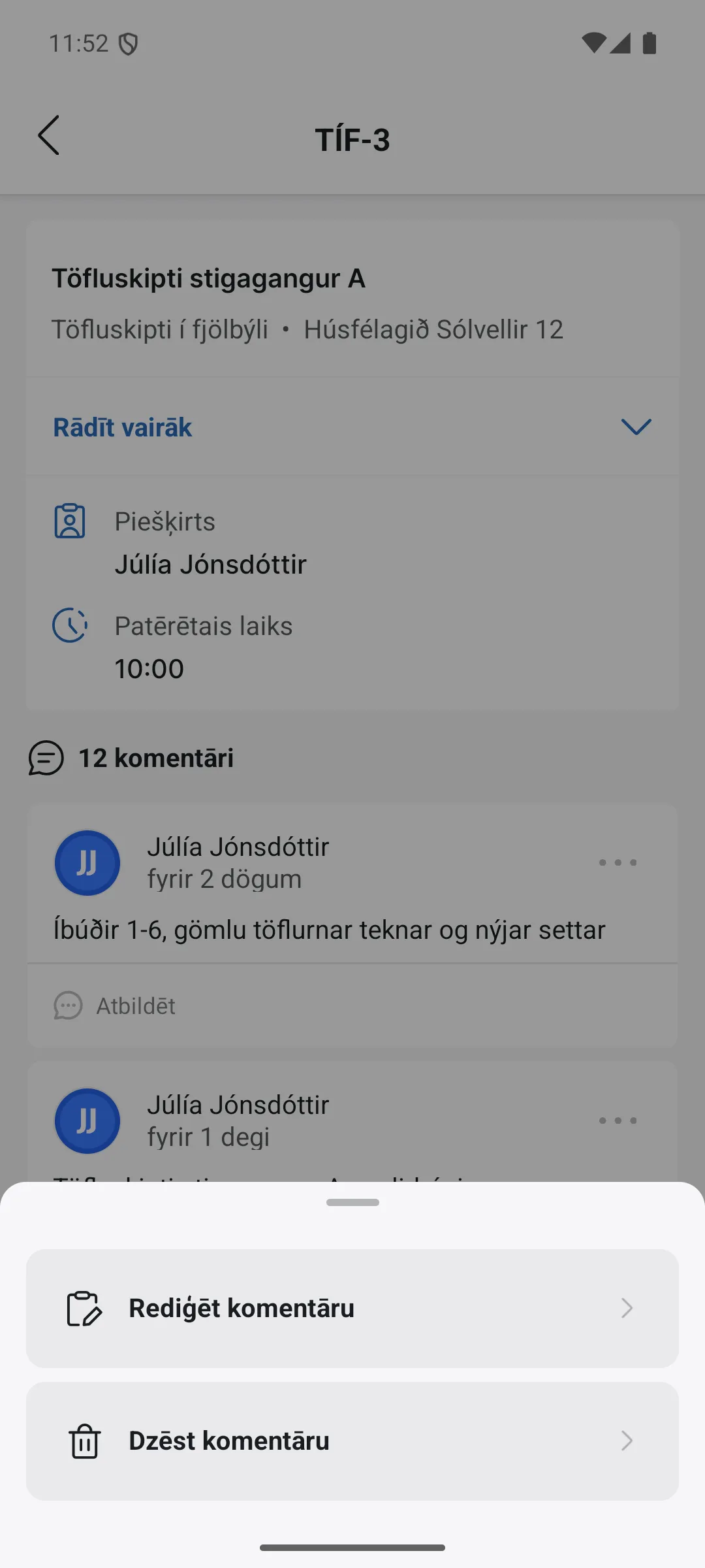 Rediģē vai dzēs savu komentāru