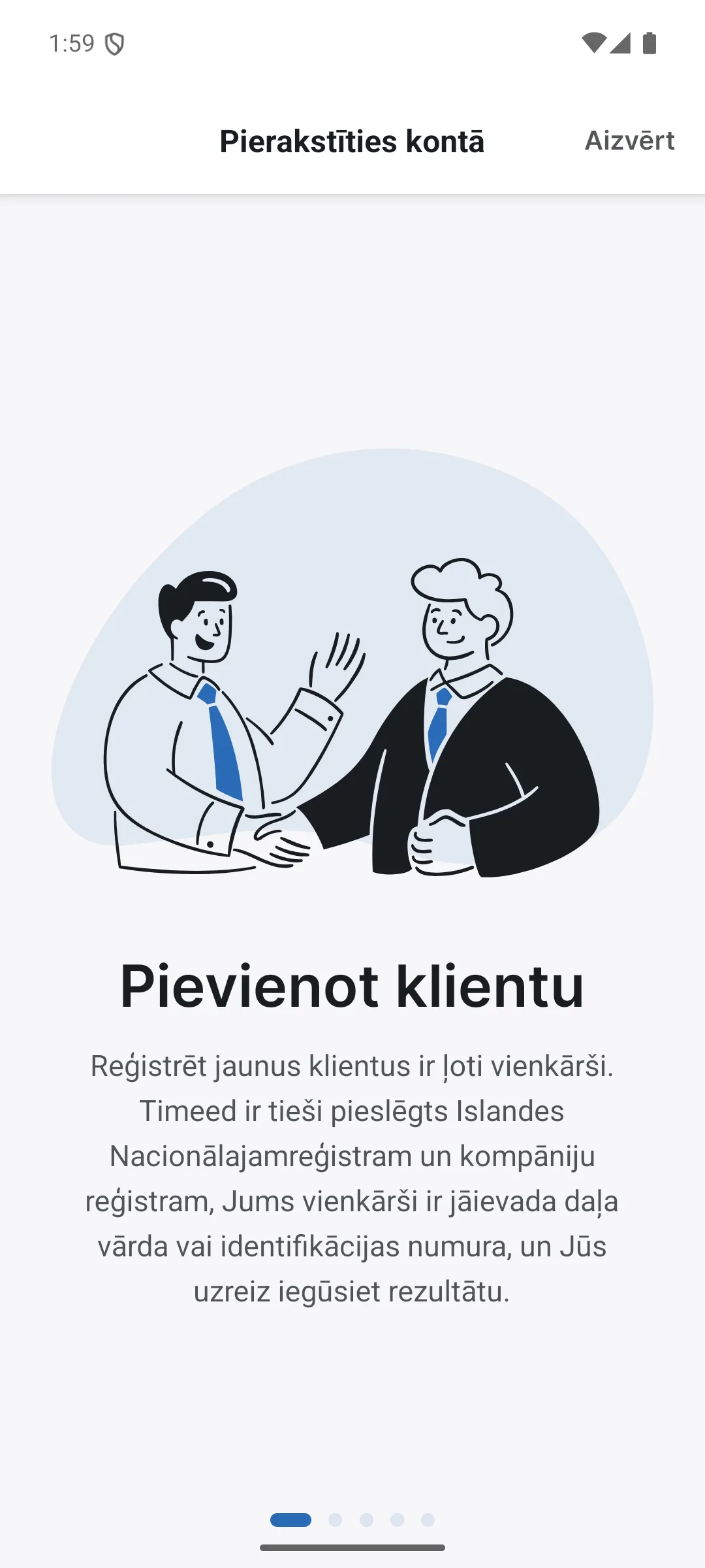 Ievada ekrāns 1 no 4