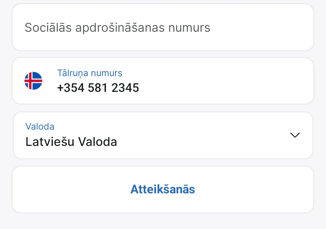 Izrakstīties profila ekrāna apakšā