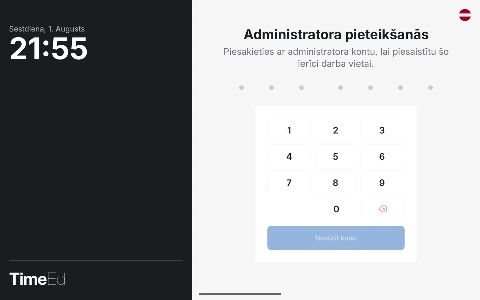 Administratora pieteikšanās