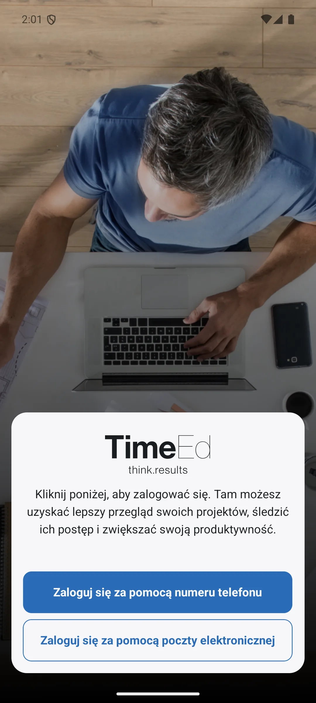 Wybierz metodę logowania