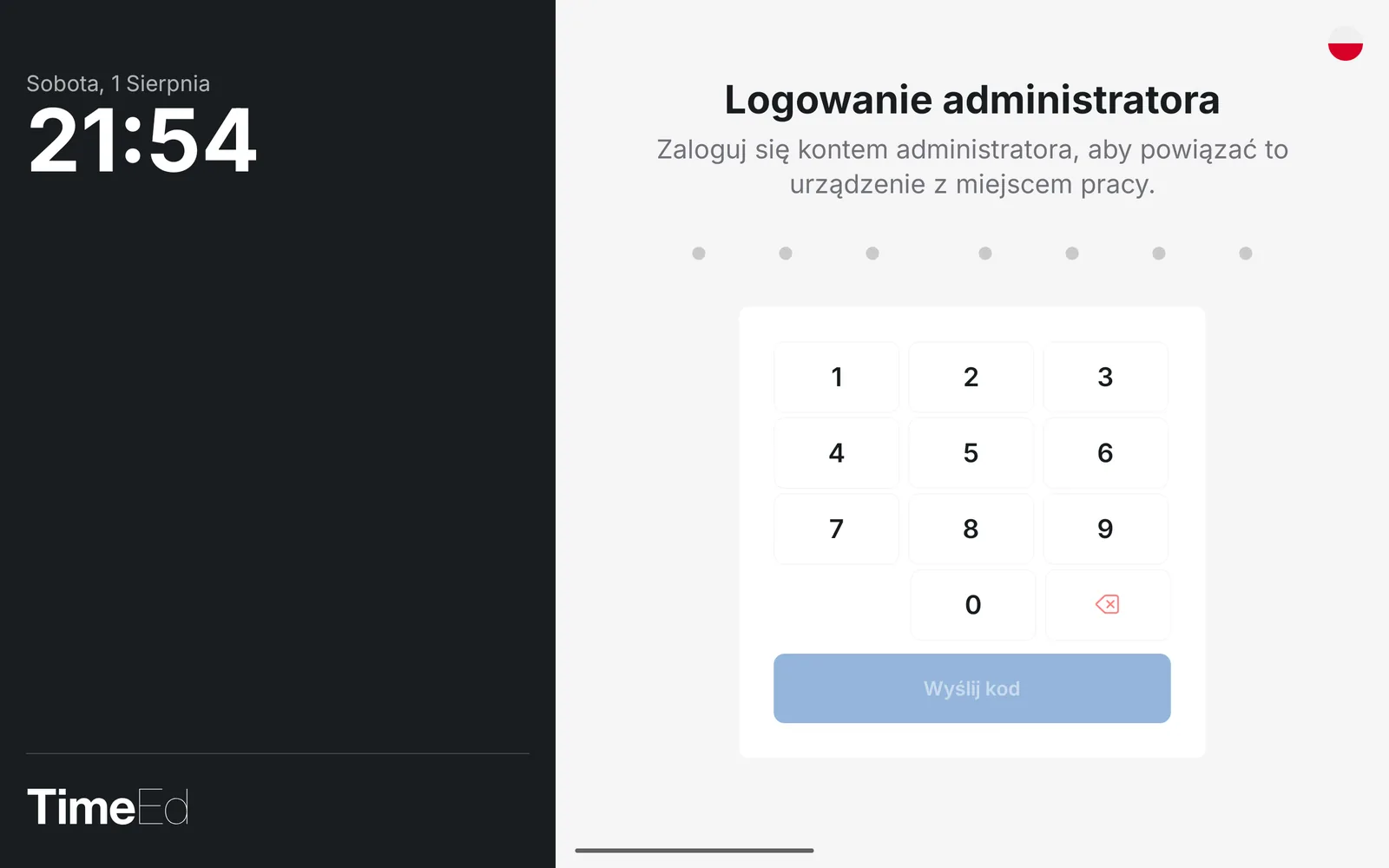 Logowanie administratora