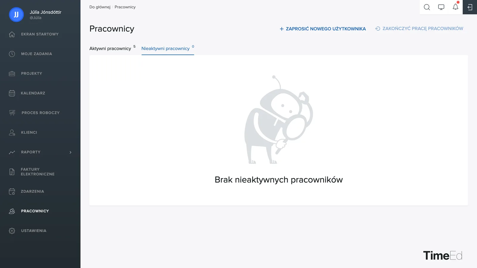 Nieaktywni użytkownicy